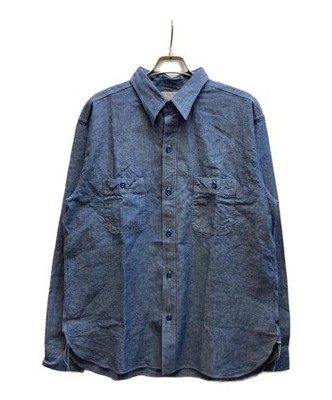 Buzz Ricksons Indigo Chambray Work Shirt XXL Men Cotton 100% Japan