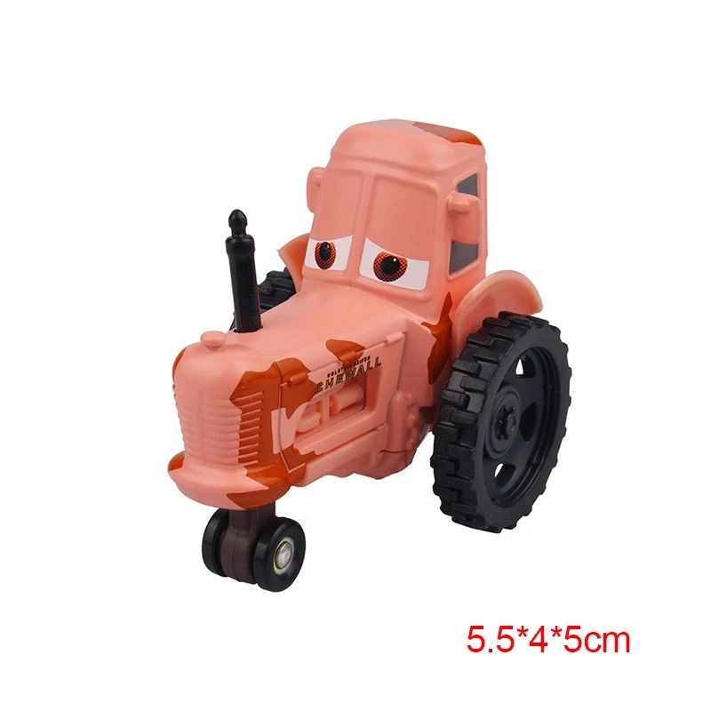 Disney Pixar Cars 2 3 Lightning Mcqueen Deluxe Frank Trattore Bulldozer Modello - Immagine 2 di 4