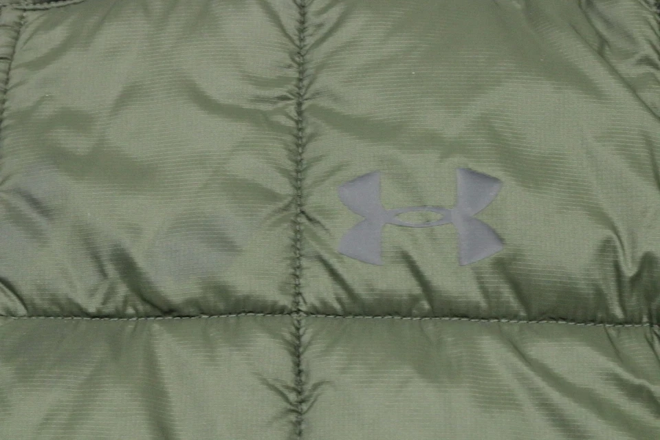 Under Armour Jacket Mens 2XL Green ColdGear Infrared Quilted Puffer Full Zip - Image 3 of 4