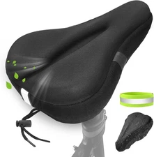 Zacro Comfort Bike Seat Cushion - Memory Foam Narrow 11 x 7.1“, Black 