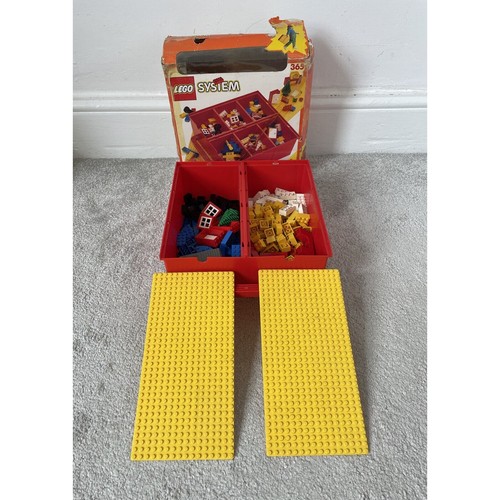 Vintage Lego System 365 Set With Carry Case And Base Plates From 1992