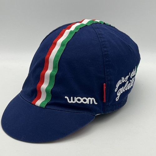 WOOM Giro del Gelato Classic Italian Style Cycling Bike Cap Hat -Blue Sz M/L