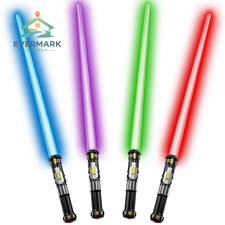 Cawiew 4 Pack Light up Sword Saber with FX Sound on-Off Control and Full...