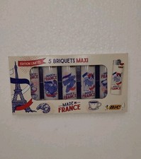 Lot De 5 Briquets Maxi BIC Collector, Made In France, Édition Limitée Neuf