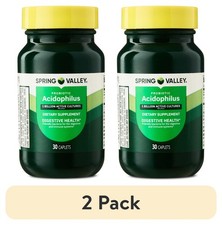  2 pack Spring Valley Probiotic Acidophilus Caplets for Digestive Health, 1 Bil