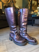 Rare Vintage 1990s Dr Martens 9914 Tall Boots-Made In England; UK 6/US 8 Womens