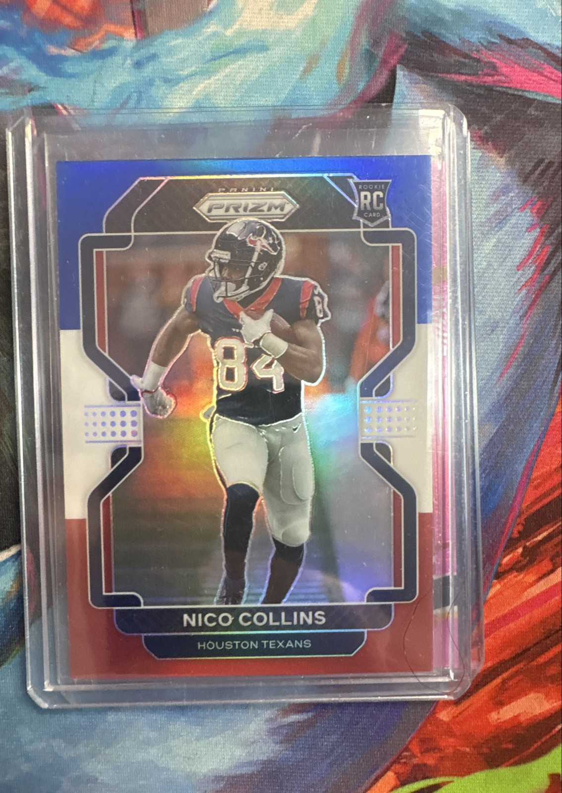 2021 Panini Prizm - Rookie Nico Collins #360 Red White & Blue Prizm (RC)