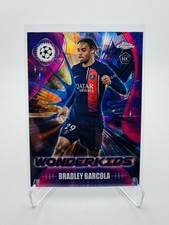 2023-24 Topps Chrome Sapphire UEFA Bradley Barcola - Wonderkids Rookie Card. rookie card picture