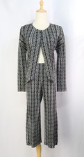 2pc Set PLEATS PLEASE Gray Jacket  Cropped Pants 374 9440