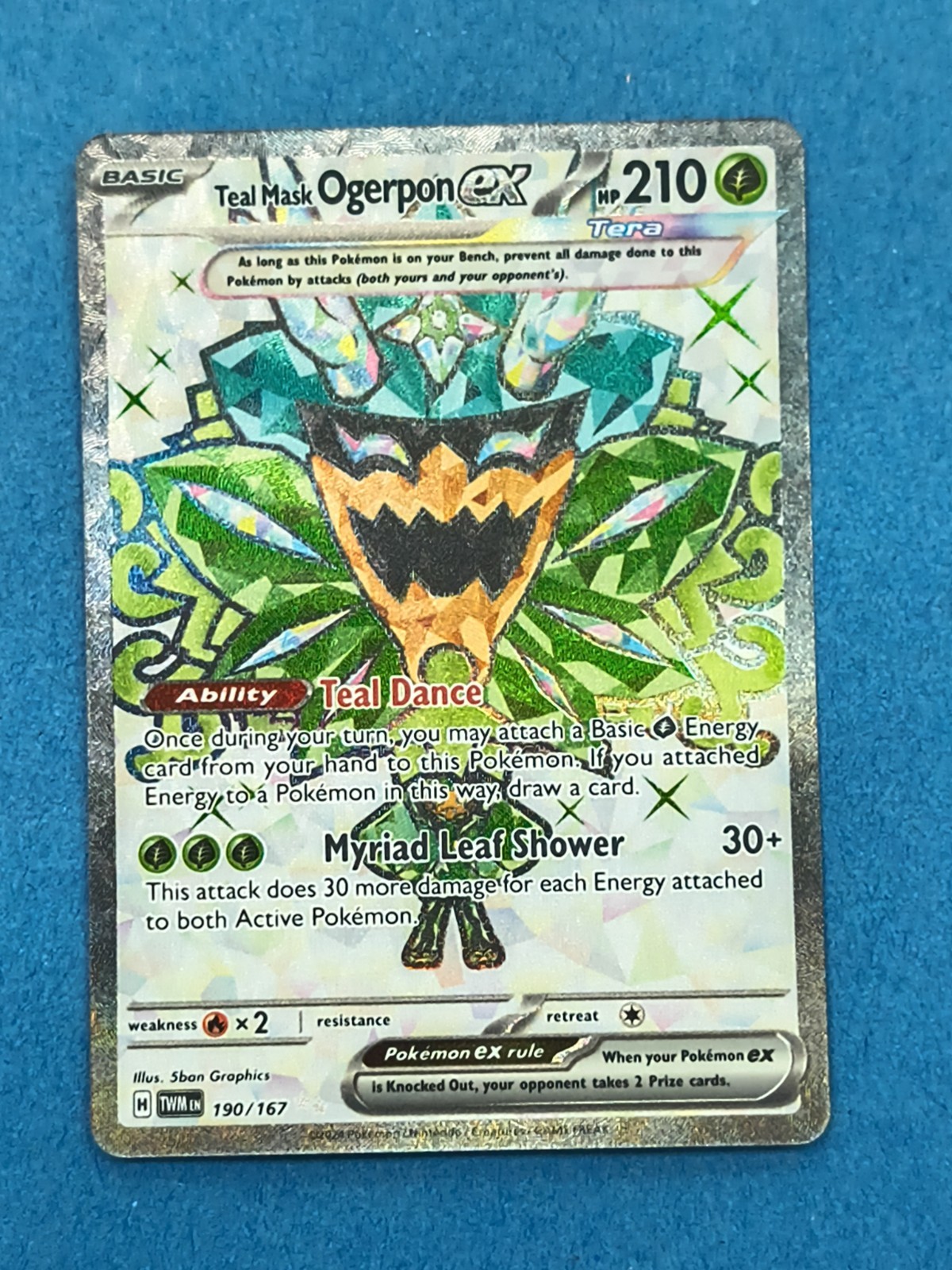 Teal Mask Ogerpon ex 190/167 Sv06: Twilight Masquerade Holo
