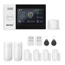 Wireless Home Alarm System 12-Piece Kit, WiFi/4G Alarm System for Home Securi...