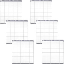 6 Pieces Stamp Block Clear Acrylic Stamping Blocks Tools Set with Grid Lines for