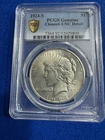 1924 s peace silver dollar UNC cleaned
