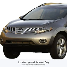 For Nissan Murano 09-10 APG 1-Pc Polished 8x6 mm Horizontal Billet Main Grille