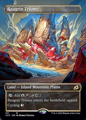 Raugrin Triome (Showcase) -Foil Light Play MTG Ikoria: Lair of Behemoths