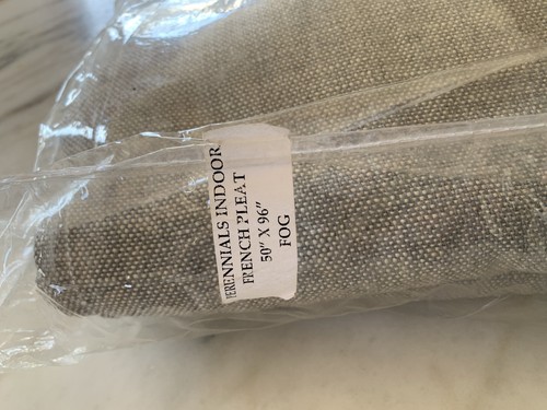 Restoration Hardware Perennials Indoor French Pleat Drapery Fog 50x96 - Picture 2 of 6