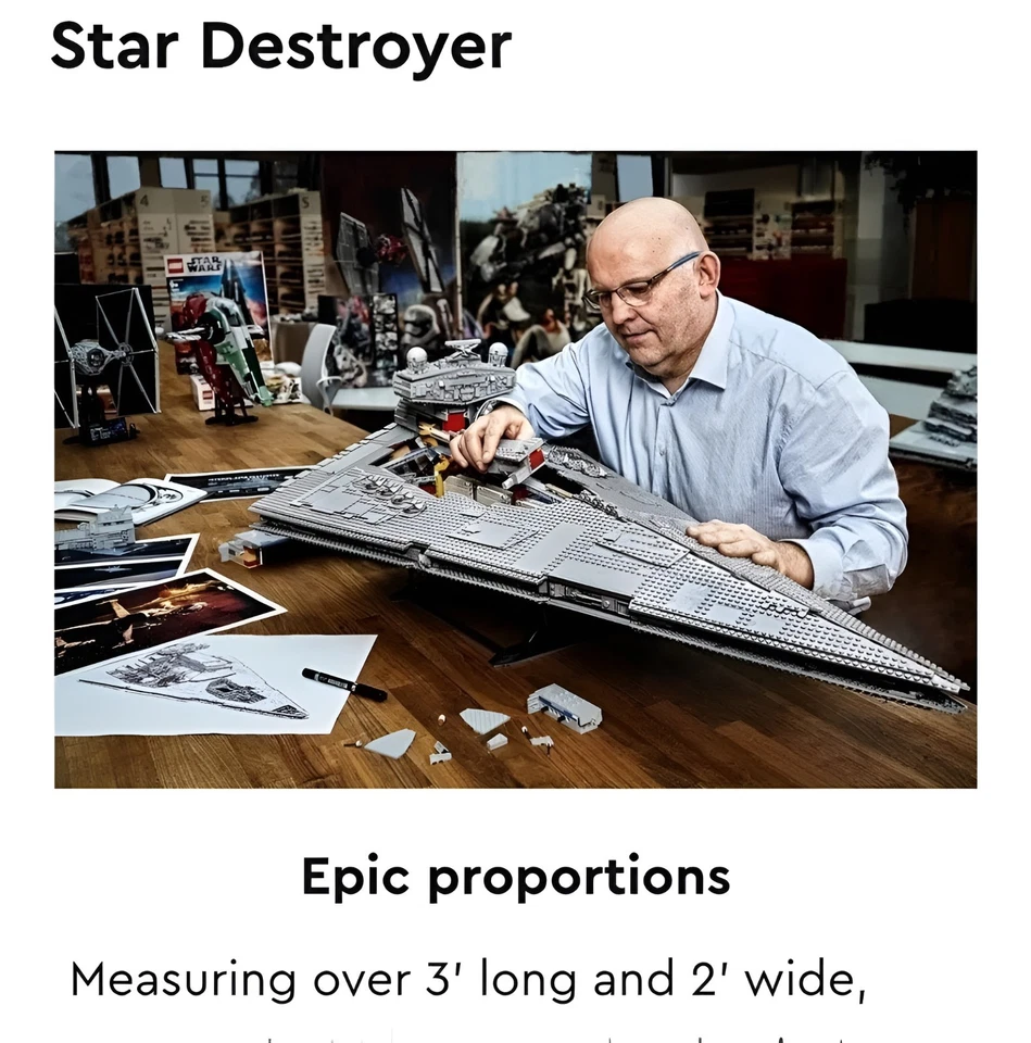 Nuevo Destructor Estelar Imperial (75252) (4796 piezas) réplica - Se envía desde EE. UU. Foto 2 de 4
