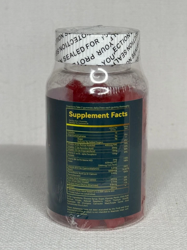 WEEM Hair Skin and Nails Gummies Supports Healthy Hair Vegan biotin Vitamins - Image 3 of 4