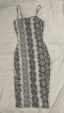 PrettyLittleThing Snake Print Dress Size 2