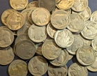 Lot / Roll of (40) Cull / Worn / Acid Date Buffalo Nickels
