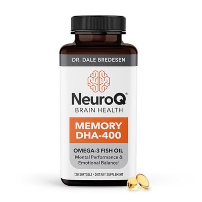LifeSeasons NeuroQ Memory DHA-400 - Omega-3 Fish Oil Supplement - Mental