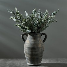 Vaseking Ceramic Rustic Vase, 9.8 inch Farmhouse Vases Home Decor, Bronze | L...
