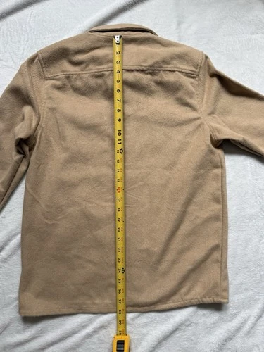 Distortion Men's Clothing Modern Flannel Button Up Jacket Shirt Brown Size Small image 6