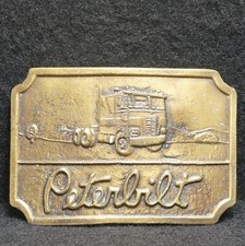 WH13151 SWEET VINTAGE 1970s PETERBILT TRUCK COMPANY ADVERTISEMENT BELT BUCKLE