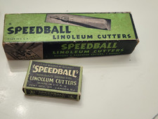 Vintage Speedball Linoleum Cutter With 4 Blades No. 1