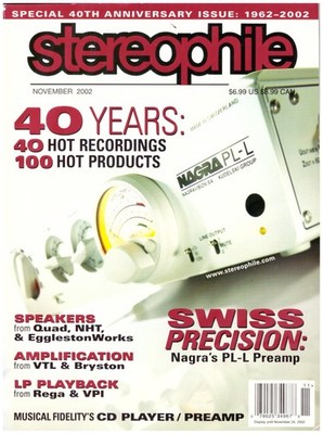 Stereophile Vol.25 No.11, November 2002: 40th Anniversary Issue, Nagra PL-L