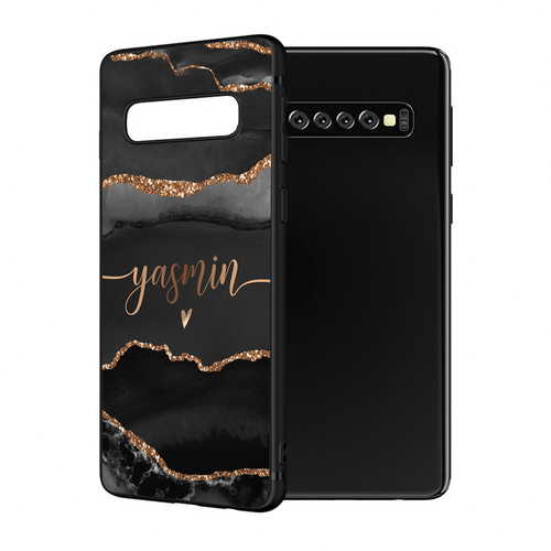 PERSONALISIERTE TELEFONHÜLLE NAME SCHWARZ HARTABDECKUNG FÜR IPHONE 7 11 X FÜR SAMSUNG S10 - Bild 7 von 24