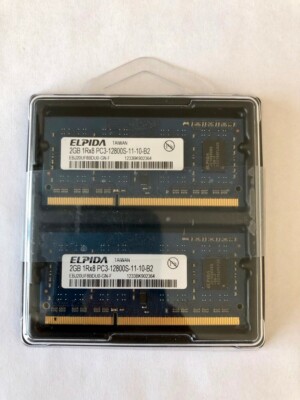 2x ELPIDA 2GB RAM 1Rx8 PC3-12800S-11-10-B2
