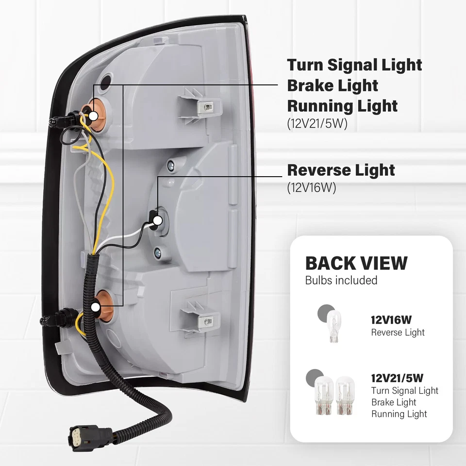 Pair Tail Lights Brake Lamps LH & RH W/Bulbs For GMC Canyon Pickup 2015-2022 Foto 3 de 4