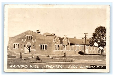 Raymond Hall Theater Fort Slocum NY New Rochelle Westchester Co. RPPC G7