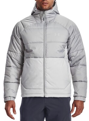New Under Armour Men's UA Insulate Hooded Jacket 1372655 Mod Gray