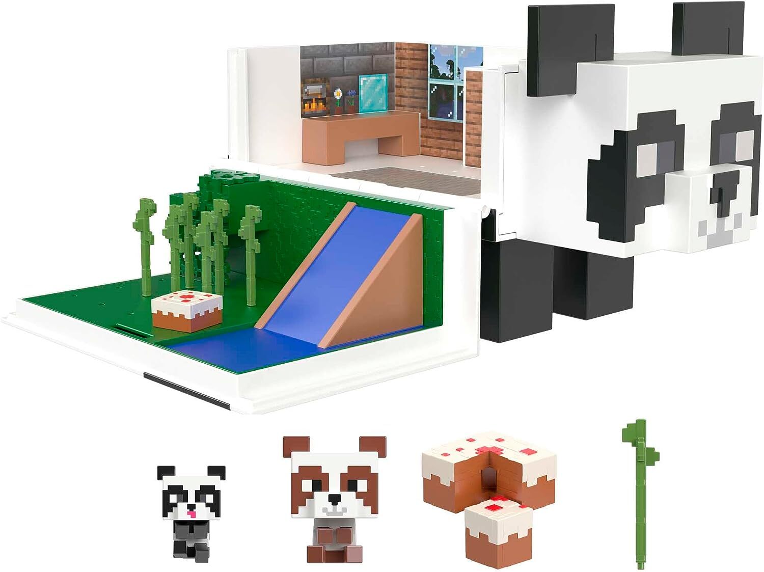 Игровой набор Minecraft Toys Panda Playhouse и мини-фигурка головы Моба, подарок для детей,