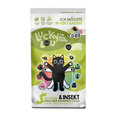 Lucky Lou Adult Geflügel & Insekten 750g Trockenfutter für Katzen getreidefrei
