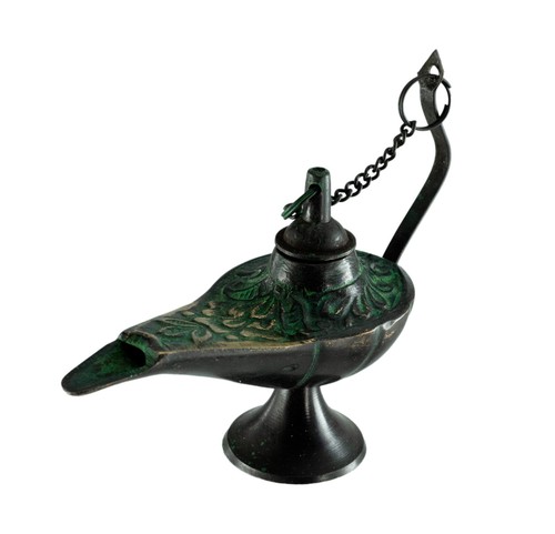 Lampe Aladin - Brenner Räucherwerk Kegel Ohne Genie Märchen 10 CM Grüner 4574 - Picture 3 of 8