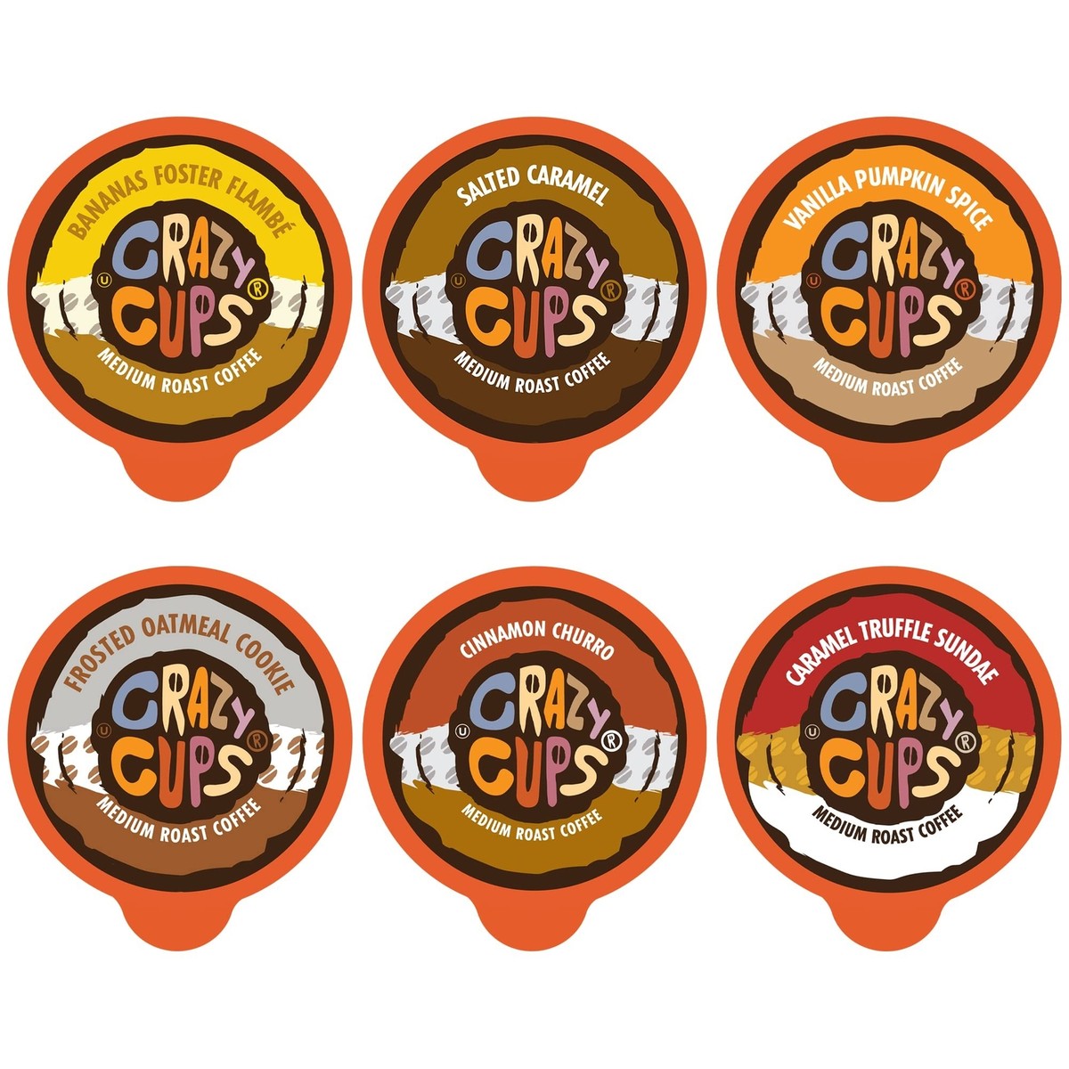 Crazy Cups Flavored Coffee Pods Variety Pack Coffee Flavors for