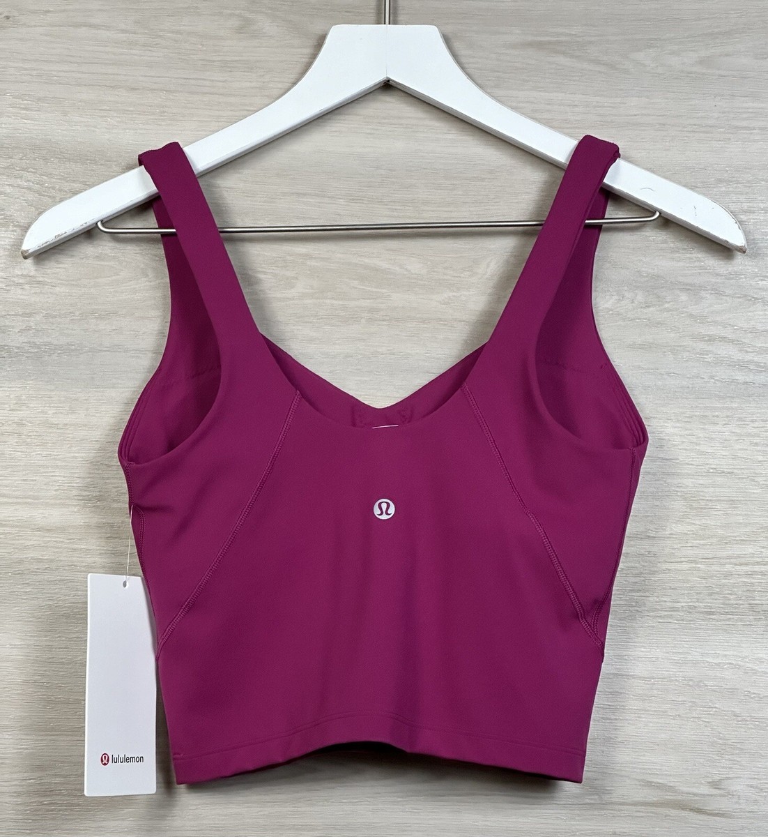 Lululemon Align Tank Nulu Crop Size 6 A/B Cup Magenta Purple MGPR