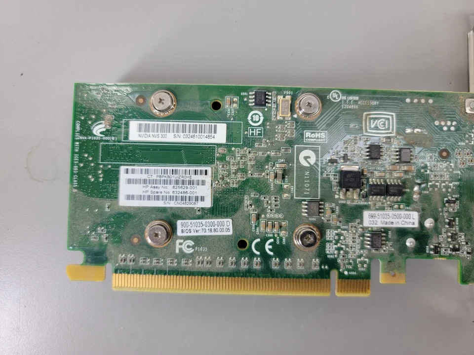 5PCS Nvidia Quadro NVS 300 512MB GDDR3 PCI Express x16 Desktop Video Card Full - Image 3 of 3
