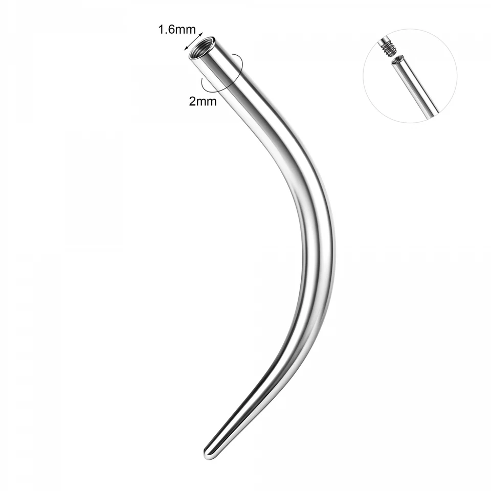 1-5 peças ferramenta de piercing interno de aço cirúrgico agulha orelha nariz lábio - Imagem 4 de 4