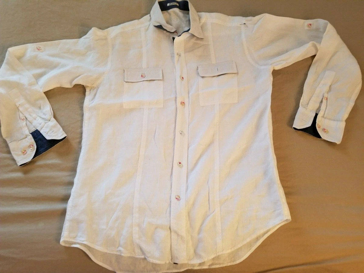 Bugatchi white shirt top