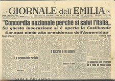 Giornale dell’Emilia 26 giugno 1946  Giornali della Repubblica  