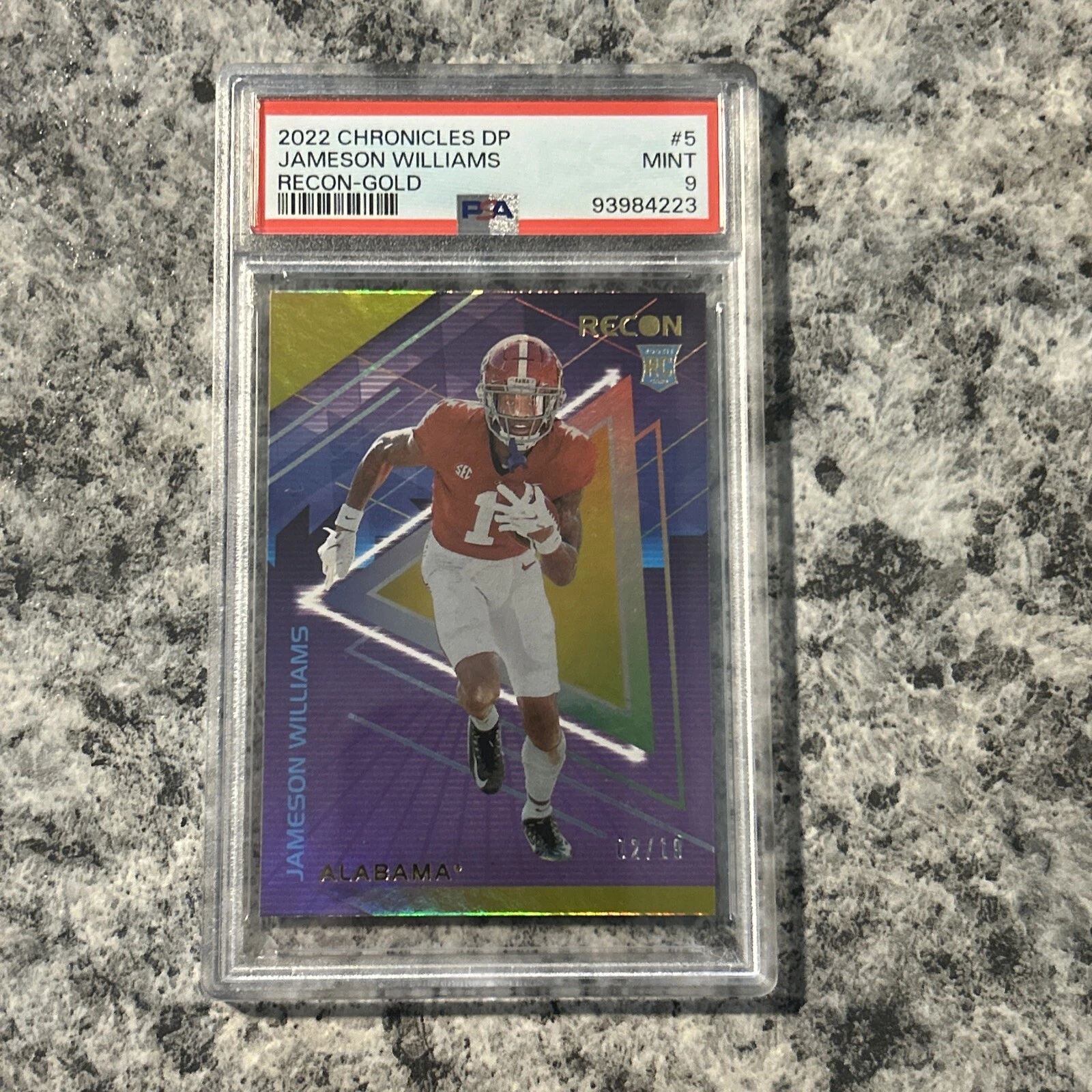 Jameson Williams Panini Chronicles Draft Picks Recon #5 Gold