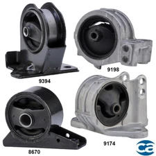 Engine Motor & Trans. Mount 4Pcs Set for Chrysler Sebring LX Coupe, Eagle Talon