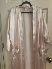 CHRISTIAN DIOR VINTAGE 1980s SATIN SAKS FIFTH AVENUE ROBE sz Large 1980's