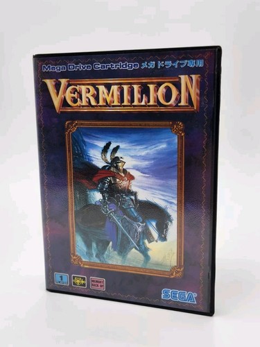 Vermilion Japanese Sega Mega Drive Japan import Box & Manual US Seller Clean