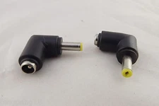2x DC 4.8 x 1.7mm Male To 5.5 x 2.1mm Female Right Angle Power Adapter Connector