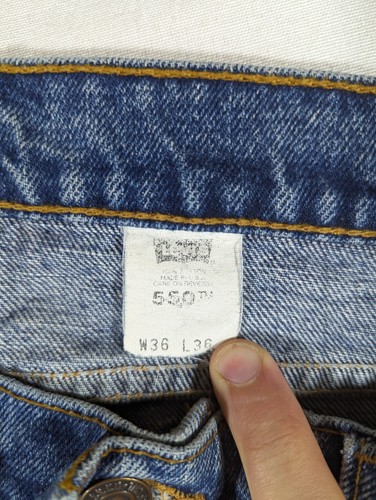 Vintage Levi's 550 Jeans Men's 36x36 Relaxed Fit Tapered 100% Cotton 90s Work - Picture 9 of 12
